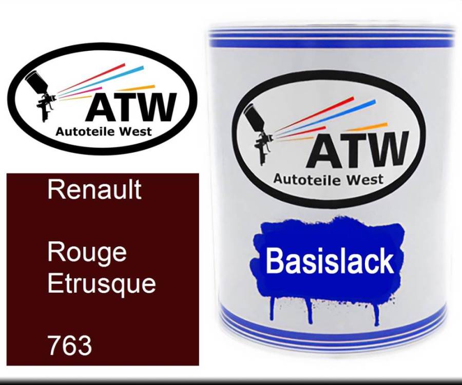 Renault, Rouge Etrusque, 763: 1L Lackdose, von ATW Autoteile West.